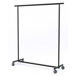 CLOTHES RAILS - HANGING RAILS WITH WHEELS : Clothing rail with wheels black color xl - 150x220cm
