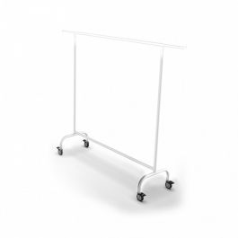 CLOTHES RAILS - HANGING RAILS WITH WHEELS : Clothing rail with wheels white color  - 150x220cm