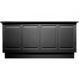 COMPTOIRS MAGASIN - COMPTOIRS CLASSIQUES : Comptoir magasin en bois noir 250cm