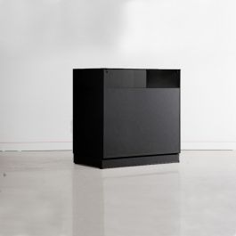 Comptoirs moderne Comptoir noir brillant avec tiroir de présentation Comptoirs shopping