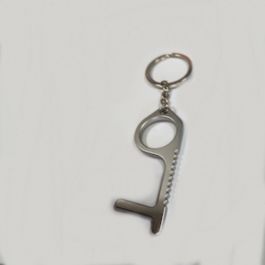 Materiale di protezione covid Confezione da 20 chiavi argentate per apriporta igiene securite shopping