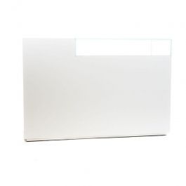 ESPOSITORI E BANCONI PER NEGOZI - BANCONI NEGOZI MODERNI : Contatore moderno 150 cm bianco brillante e cassetto