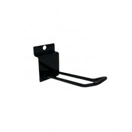 Accessoires pour panneaux rainurés Crochet noir de 10 cm Mobilier shopping