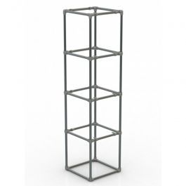 CLOTHES RAILS - RACKS PLUMBING PIPE INDUSTRIAL STYLE : Cube podium in metal tube
