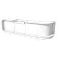 Image 1 : Modern curved store counter glossy ...