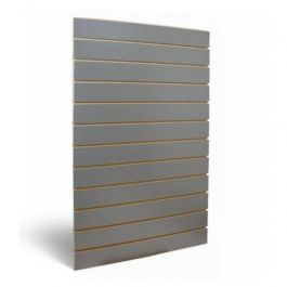 RETAIL DISPLAY FURNITURE - SLATWALL AND FITTINGS : Dark grey grooved panel 10 cm