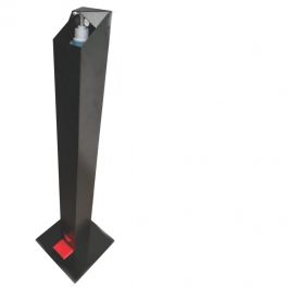 Materiale di protezione covid Dispenser gel idroalcolico a pedal nero securite shopping