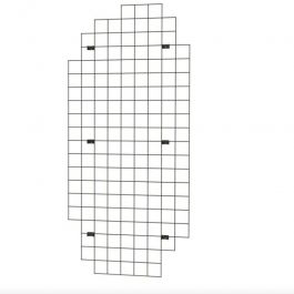 RETAIL DISPLAY FURNITURE - ACCESSORY DISPLAYS : Display in gold metal mesh with hook - 2000x900 mm