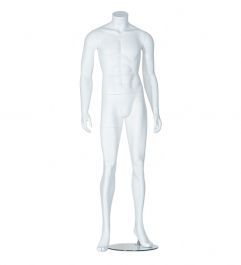 MALE MANNEQUINS - DISPLAY MANNEQUINS HEADLESS  : Display male mannequin headless white  matte finish