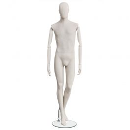 MALE MANNEQUINS - VINTAGE MANNEQUINS : Display mannequin man walking position