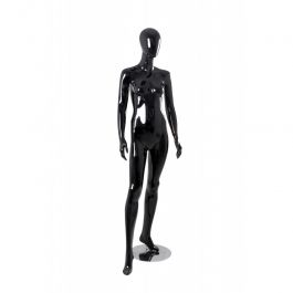 FEMALE MANNEQUINS - MANNEQUIN ABSTRACT : Display mannequins black glossy abstract face
