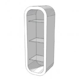 RETAIL DISPLAY FURNITURE : Display shelves white gloss s-s-vec-004