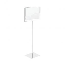 Poster holder and signage Display stand A6 white Presentoirs shopping