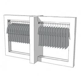 Clothing rail Wardrobe Double wardrobe for store S-R-PR-009 Portants shopping