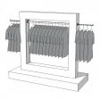 Image 0 : Superhigh glossy white clothe rack ...