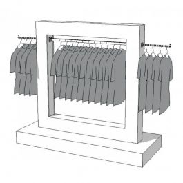 Clothing rail Wardrobe Double wardrobe for store S-R-PR-017 Portants shopping