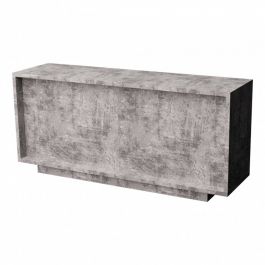 SHOPFITTING : Store counter grey concrete 220 cm