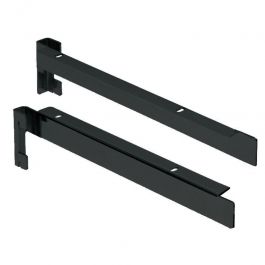 AGENCEMENT MAGASIN : Equerres de suspension noire pour tablette de gondoles