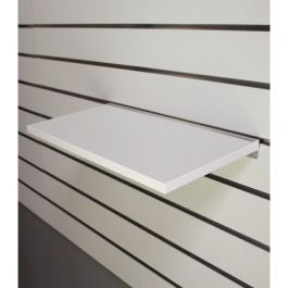 MATERIEL AGENCEMENT MAGASIN - PANNEAUX RAINURéS ET FIXATIONS : Etagère blanche 60 x 30 cm
