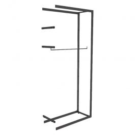 LADENAUSSTATTUNG - GONDELN FUR GESCHAFTE : Extra gondelspeicher schwartz h 240 x 102 x 45 cm
