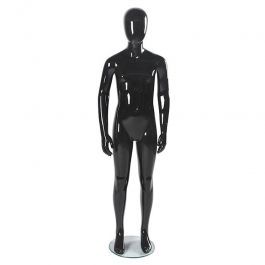 CHILD MANNEQUINS - ABSTRACT MANNEQUIN : Faceless kid mannequin 10 years black glossy