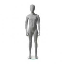 CHILD MANNEQUINS : Faceless kid mannequins grey color 10-11 years old
