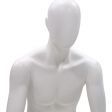 Image 2 : Faceless seated male mannequin white ...