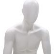 Image 2 : Faceless seated male mannequin white ...