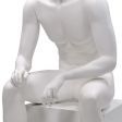 Image 3 : Faceless seated male mannequin white ...