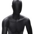 Image 2 : Faceless seated male mannequin - black ...