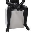 Image 4 : Faceless seated male mannequin - black ...