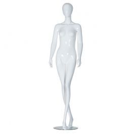 FEMALE MANNEQUINS : Female abstract mannequin glossy white 190 cm