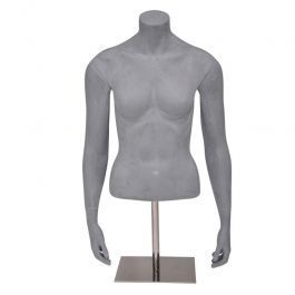 FEMALE MANNEQUIN BUST : Female bust gray foundry