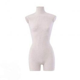 FEMALE MANNEQUIN BUST - TAILORED BUST : Female bust with linen fabric