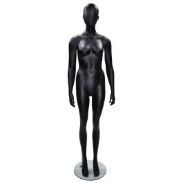 FEMALE MANNEQUINS - MANNEQUIN ABSTRACT : Female display mannequin with abstract head black color