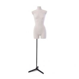 Vintage bust Female fabric bust on tripod base Bust shopping