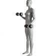 Image 3 : Female Gym mannequin with dumbbells ...