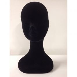 ACCESSORIES FOR MANNEQUINS - HEAD MANNEQUINS : Female head mannequin black color
