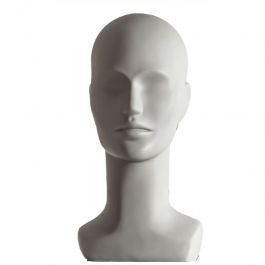 ACCESSORIES FOR MANNEQUINS - HEAD MANNEQUINS : Grey female mannequin head
