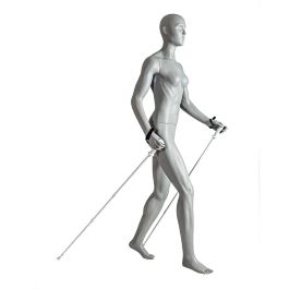 FEMALE MANNEQUINS - MANNEQUINS SPORT : Female positiong trekking display mannequin