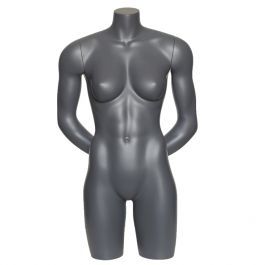 FEMALE MANNEQUIN BUST - SPORT TORSOS AND BUSTS : Female sport torso mannequin arms at the back