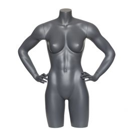 FEMALE MANNEQUIN BUST - SPORT TORSOS AND BUSTS : Female sport torso mannequins hands on hips