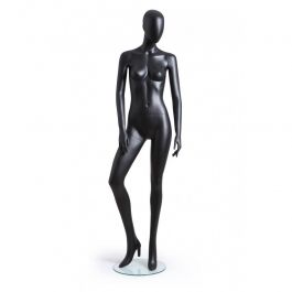 FEMALE MANNEQUINS : Female window mannequin faceless mat black