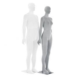 WINDOW MANNEQUINS : Flexible female mannequin grey fabric