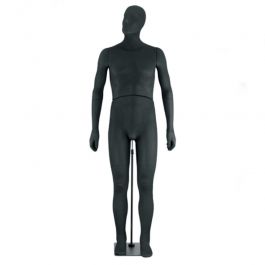 MALE MANNEQUINS : Flexible male display mannequin with black fabric