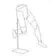 Image 1 : Flexible male mannequins leg black ...