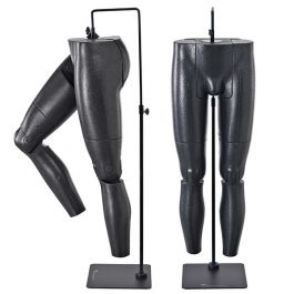 ACCESSORIES FOR MANNEQUINS - LEG MANNEQUINS : Flexible male mannequins legs with base
