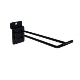 Accessori per pareti attrezzate negozi gancio nero 15 cm pannello scanalato Mobilier shopping