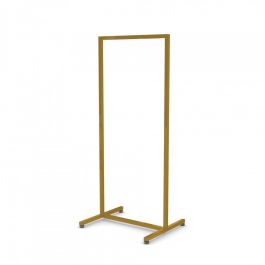 Clothing rail straight Garment rail gold finish - height 155cm x60cm Portants shopping