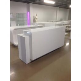 COUNTERS DISPLAY & GONDOLAS : Wooden white glossy counter